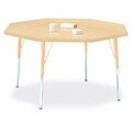 Jonti-Craft Berries Octagon Activity Table, 48 in. x 48 in., A-height, Maple/Maple/Camel 6428JCA251